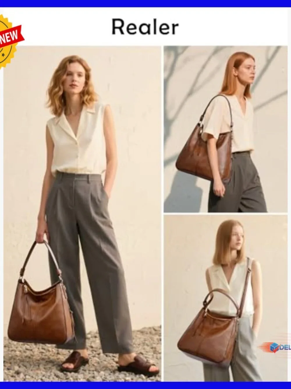 Large Faux Leather Hobo Crossbody Bag with Adjustable Strap